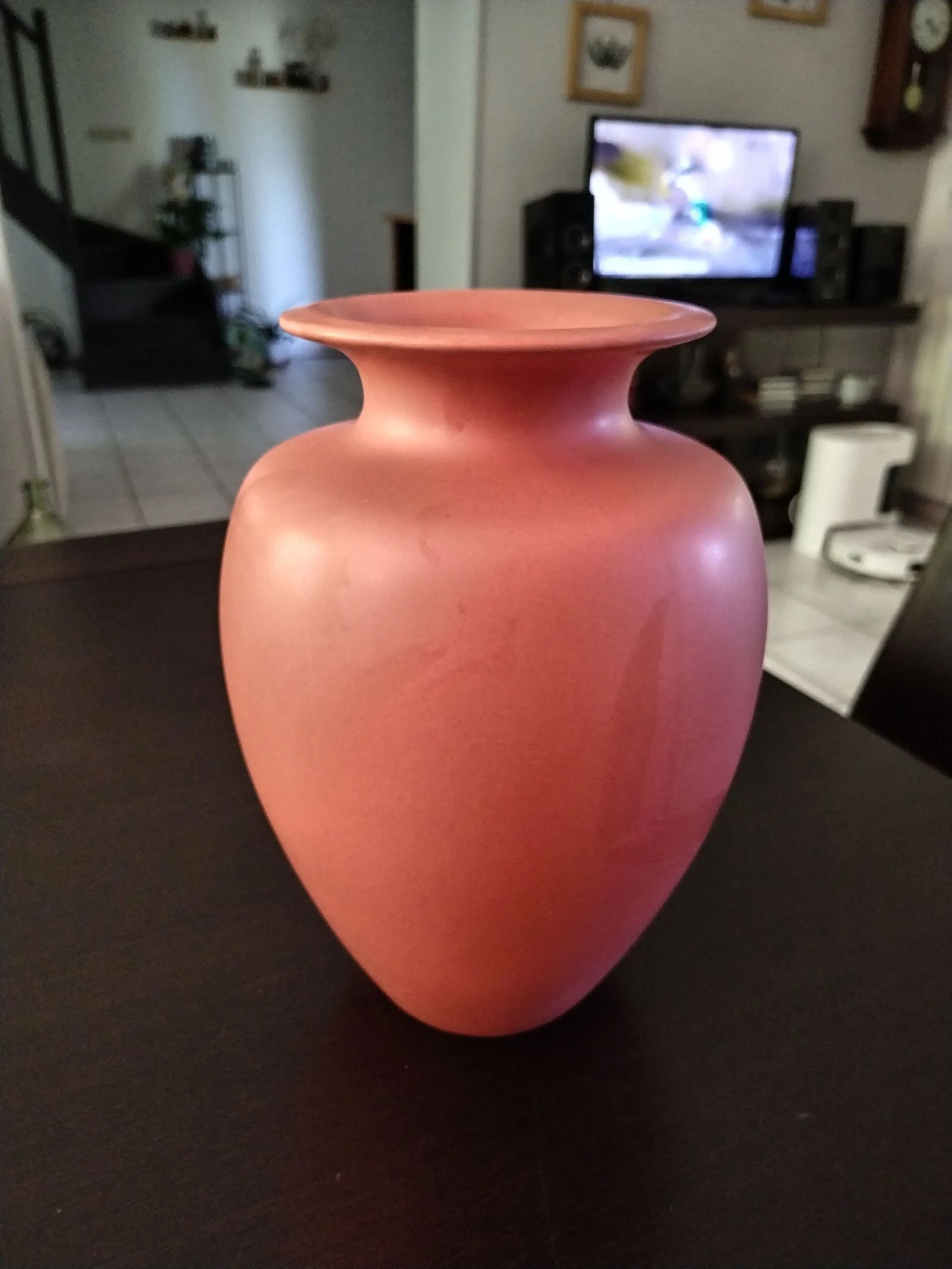 Vaso vintage retro de cerámica esmaltada, terracota naranja. – photo 2
